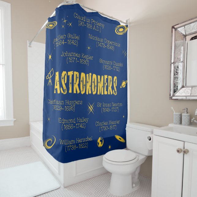 Famous Astronomers till XIX Century Shower Curtain (In Situ)