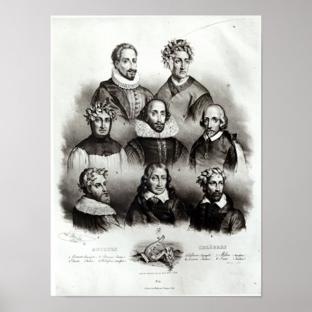 Famous Authors, 1833 Poster (Front)