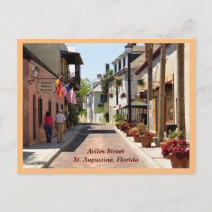 Famous Aviles Street oldest in nation Holiday Postcard