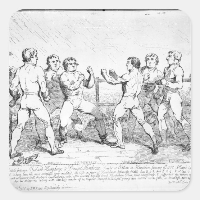 Famous Battle Between R.Humphreys and D. Square Sticker (Front)