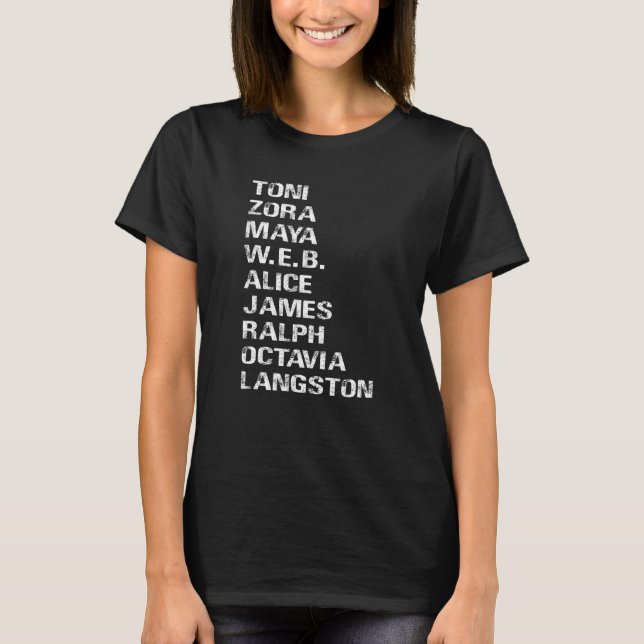 Famous Black Authors of the 20th Century 1 T-Shirt (Front)