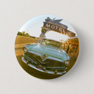 Famous Blue Swallow Motel on Route 66 6 Cm Round Badge