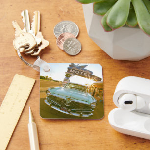 Famous Blue Swallow Motel on Route 66 Key Ring