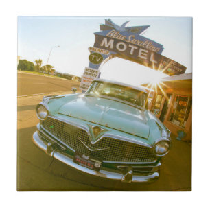 Famous Blue Swallow Motel on Route 66 Tile