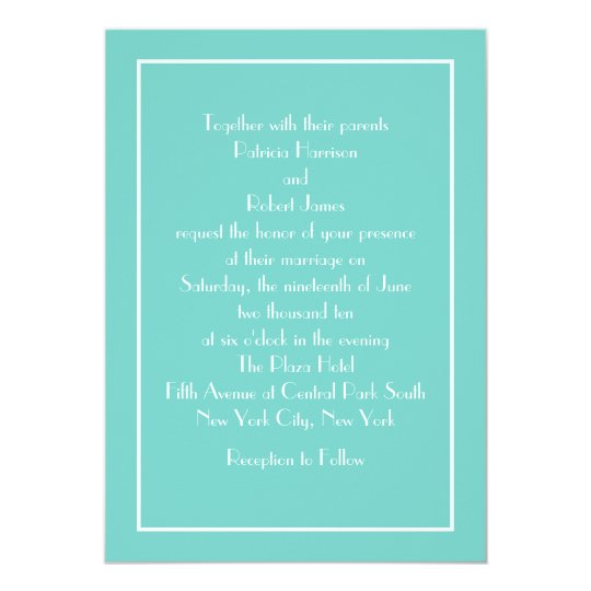 Famous Blue Wedding Invitation