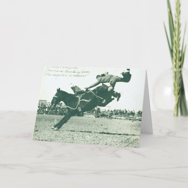 Famous Bucking Bronc Five Minutes Card (Front)