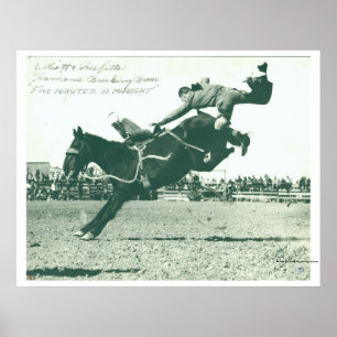 Famous Bucking Bronc Five Minutes Poster