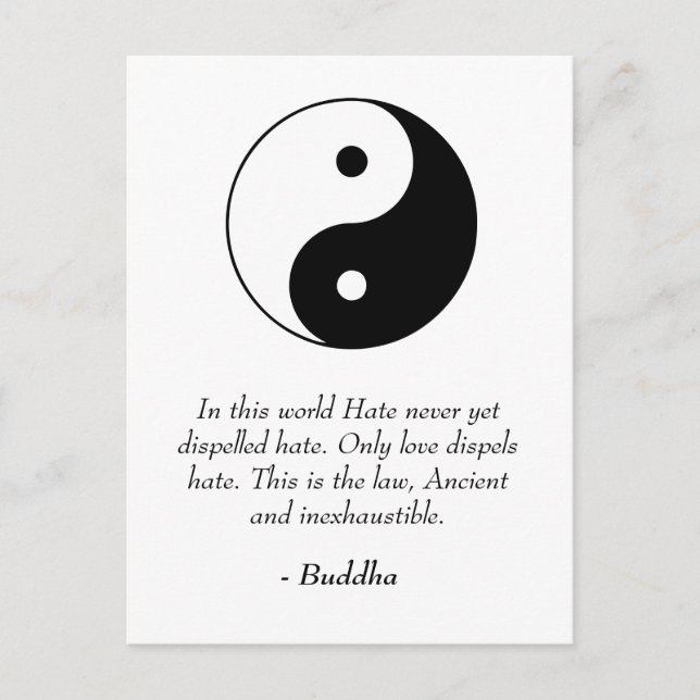 Famous Buddha Quotes - Love and Hate Postcard (Front)