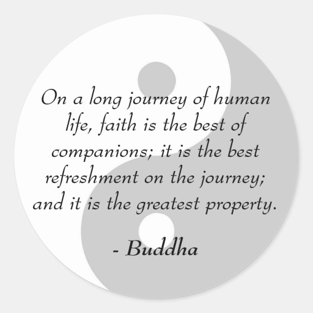 Famous Buddha Quotes - Power of Faith Classic Round Sticker (Front)