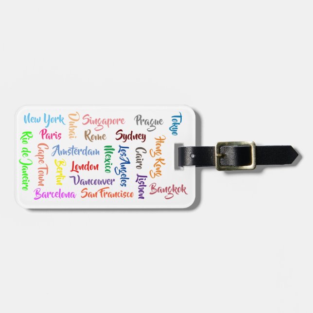 Famous Cities - Luggage Tag (Front Horizontal)
