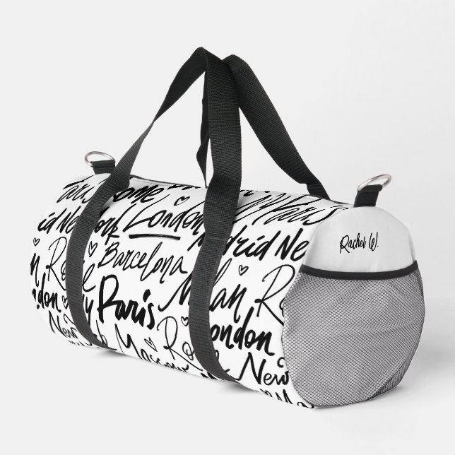 Famous Cities of the World Personalised Duffle Bag (Right Corner)