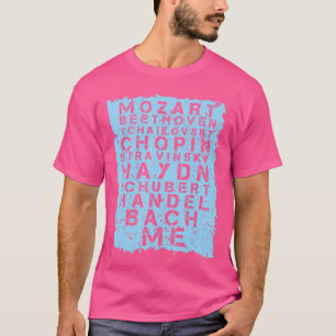 Famous Classical Music Composer Gift Musician Moza T-Shirt