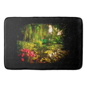 Famous Claude Monet Giverny Pond Lilies Bath Mat