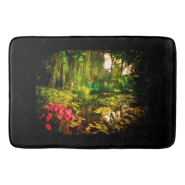 Famous Claude Monet Giverny Pond Lilies Bath Mat (Front)