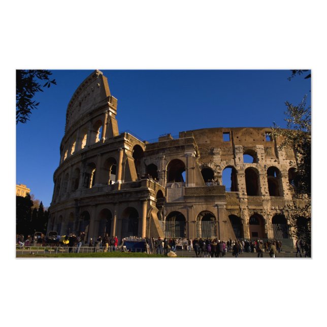 Famous Colosseum in Rome Italy Landmark Photo Print (Front)