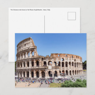 Famous Colosseum in Rome, Italy Postcard