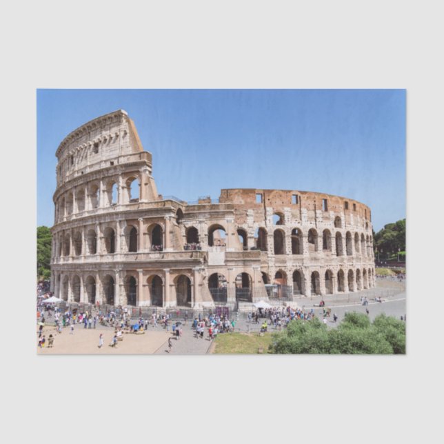 Famous Colosseum in Rome, Italy Tissue Paper (Front)