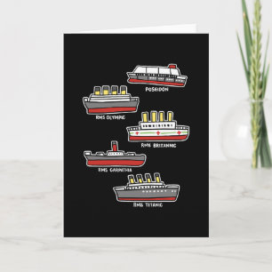Famous Cruise Ship Rms Titanic Britanic Poseidon C Card