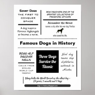 Famous Dogs in History Poster
