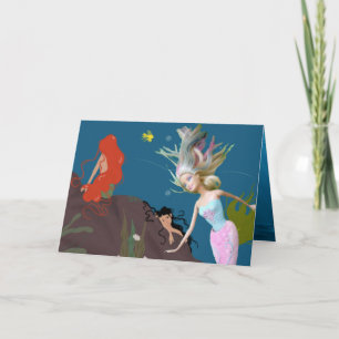 Famous doll dressed as a Mermaid Card