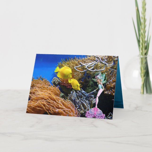 Famous doll dressed as a Mermaid Card (Front)