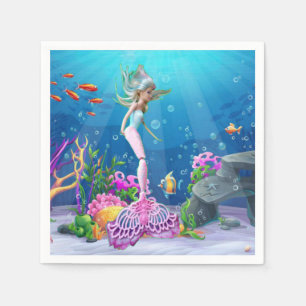 Famous doll dressed as a Mermaid Napkin