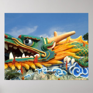 Famous Dragon at Haw Par Villa in Singapore Asia Poster