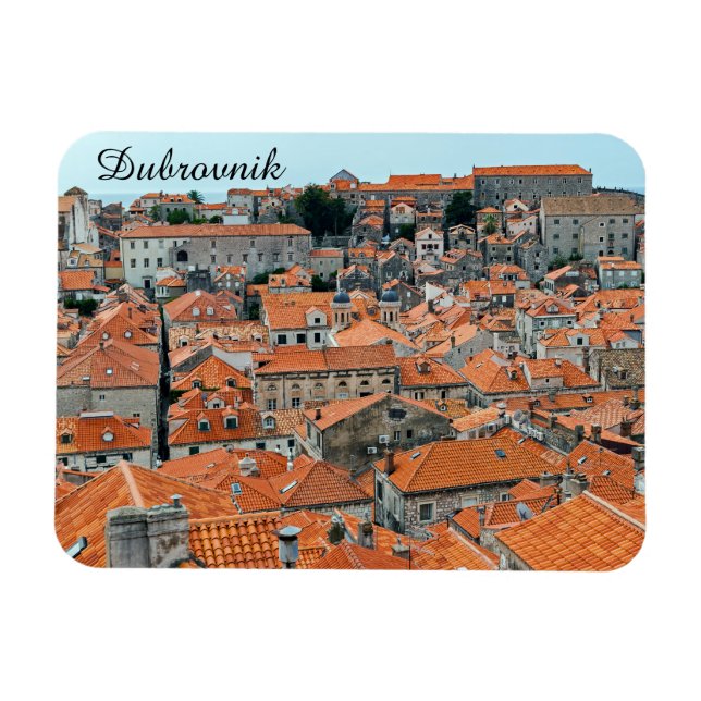 Famous Dubrovnik Old Town roofs - Dalmatia,Croatia Magnet (Horizontal)