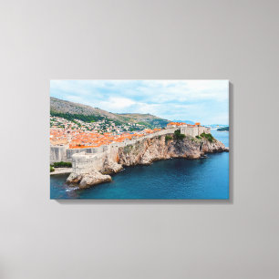 Famous Dubrovnik Old Town roofs & walls - Croatia Canvas Print