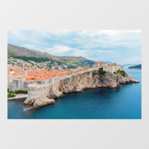 Famous Dubrovnik Old Town roofs & walls - Croatia Window Cling