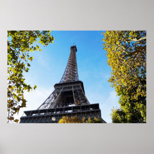 Famous Eiffel Tower in Paris, France  Poster