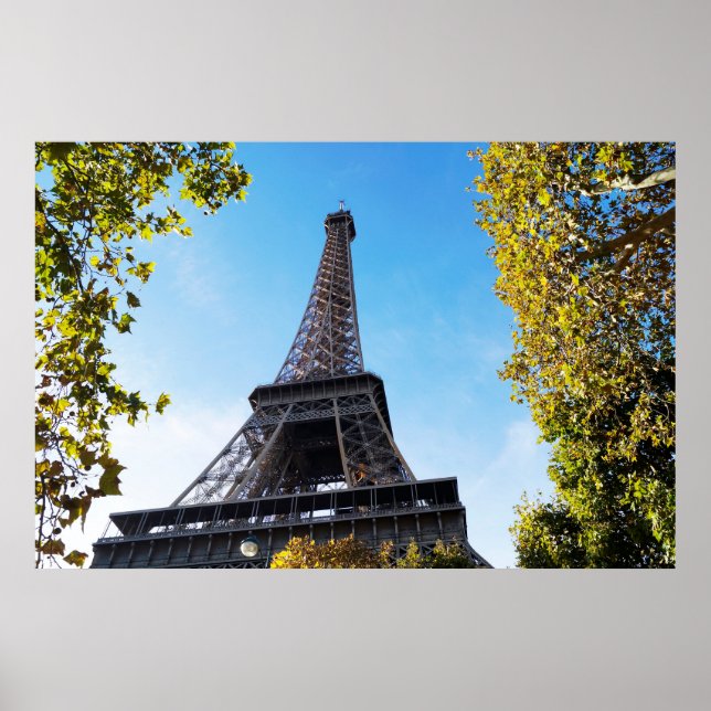 Famous Eiffel Tower in Paris, France  Poster (Front)