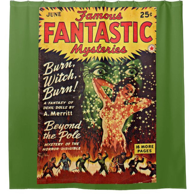 Famous Fantastic Mysteries June 1942 Shower Curtain (Front)