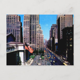 Famous Fifth Avenue, New York City Vintage Postcard