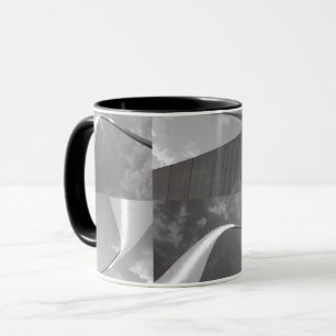 Famous Gateway Arch Black, White & Grey  Mug