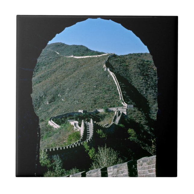 Famous Great Wall of China - Beijing, Asia Tile (Front)