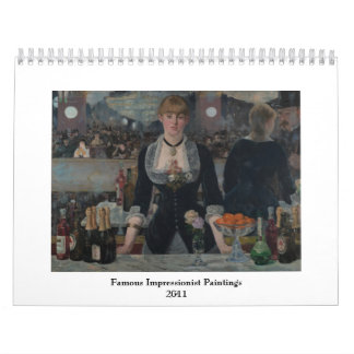 Famous Impressionist Paintings Calendar