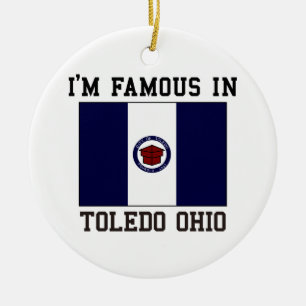 Famous In Toledo Ceramic Tree Decoration
