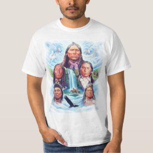 Famous Indian Chiefs Native Americans Mens White T-Shirt