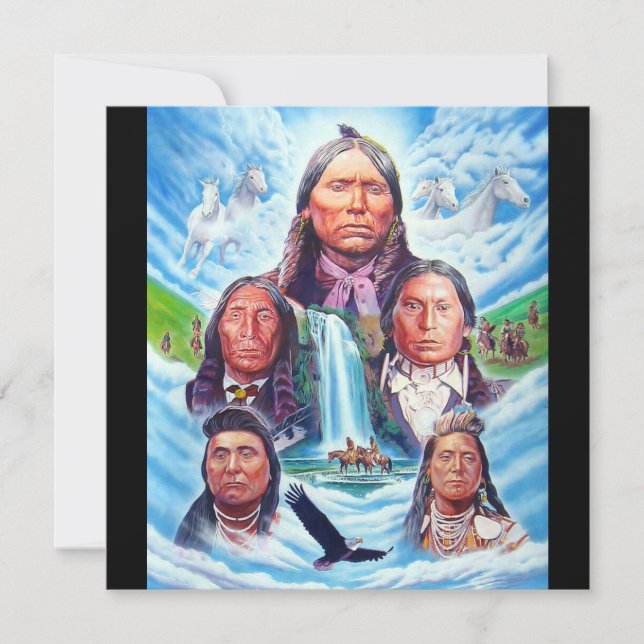 Famous Indian Chiefs Native Americans Painting (Front)
