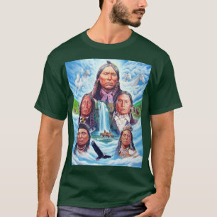 Famous Indian Chiefs Painting Mens Deep Forest T-Shirt