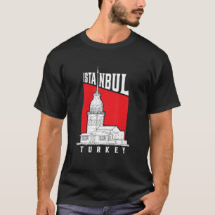 Famous Istanbul Landmarks Maidenu2019s Tower Turke T-Shirt
