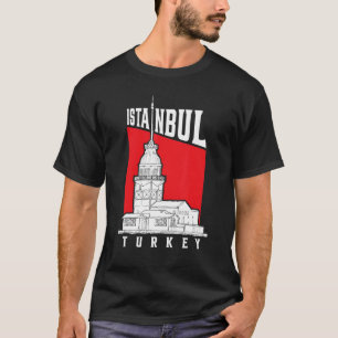 Famous Istanbul Landmarks Maidenu2019s Tower Turke T-Shirt