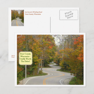 Famous Jen Jensen Rd. in Door County, Wi. Postcard