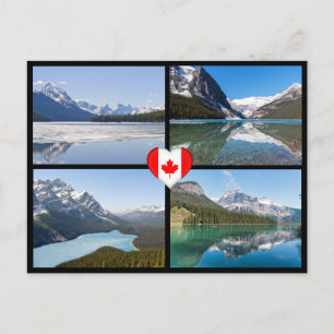 Famous lakes and landscapes in West Canada Postcard