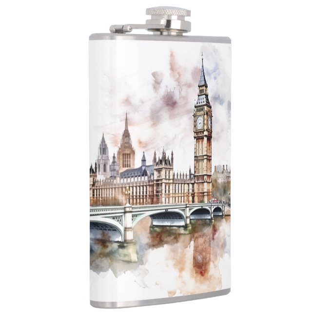 Famous landmarks design hip flask (Right)
