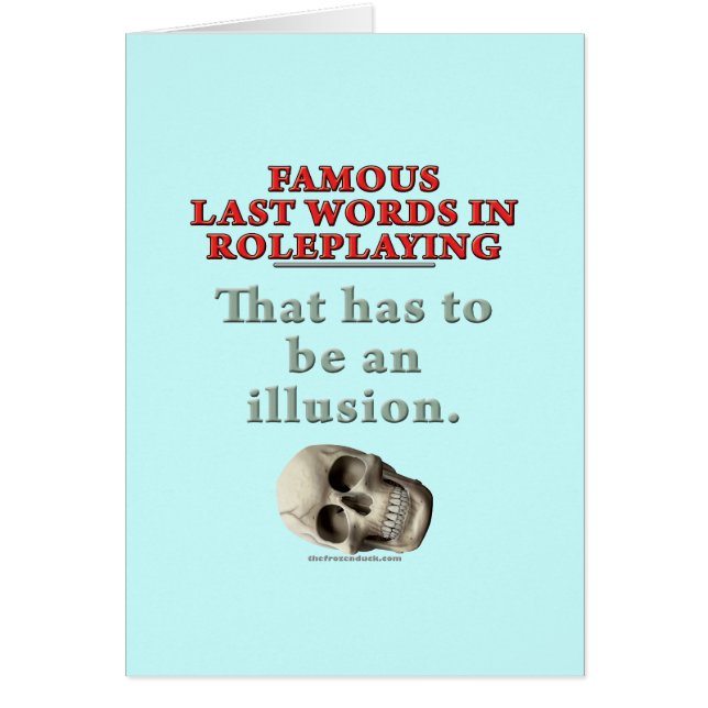 Famous Last Words in Roleplaying: Illusion (Front)