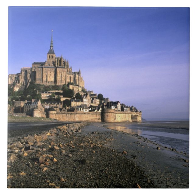 Famous Le Mont St. Michel Island Fortress in Tile (Front)