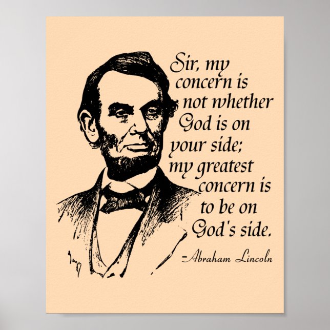 Famous Lincoln Quote Poster (Front)