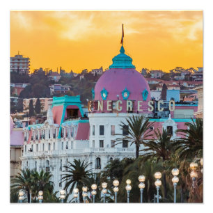 Famous luxury hotel Hotel Negresco in Nice France Photo Print